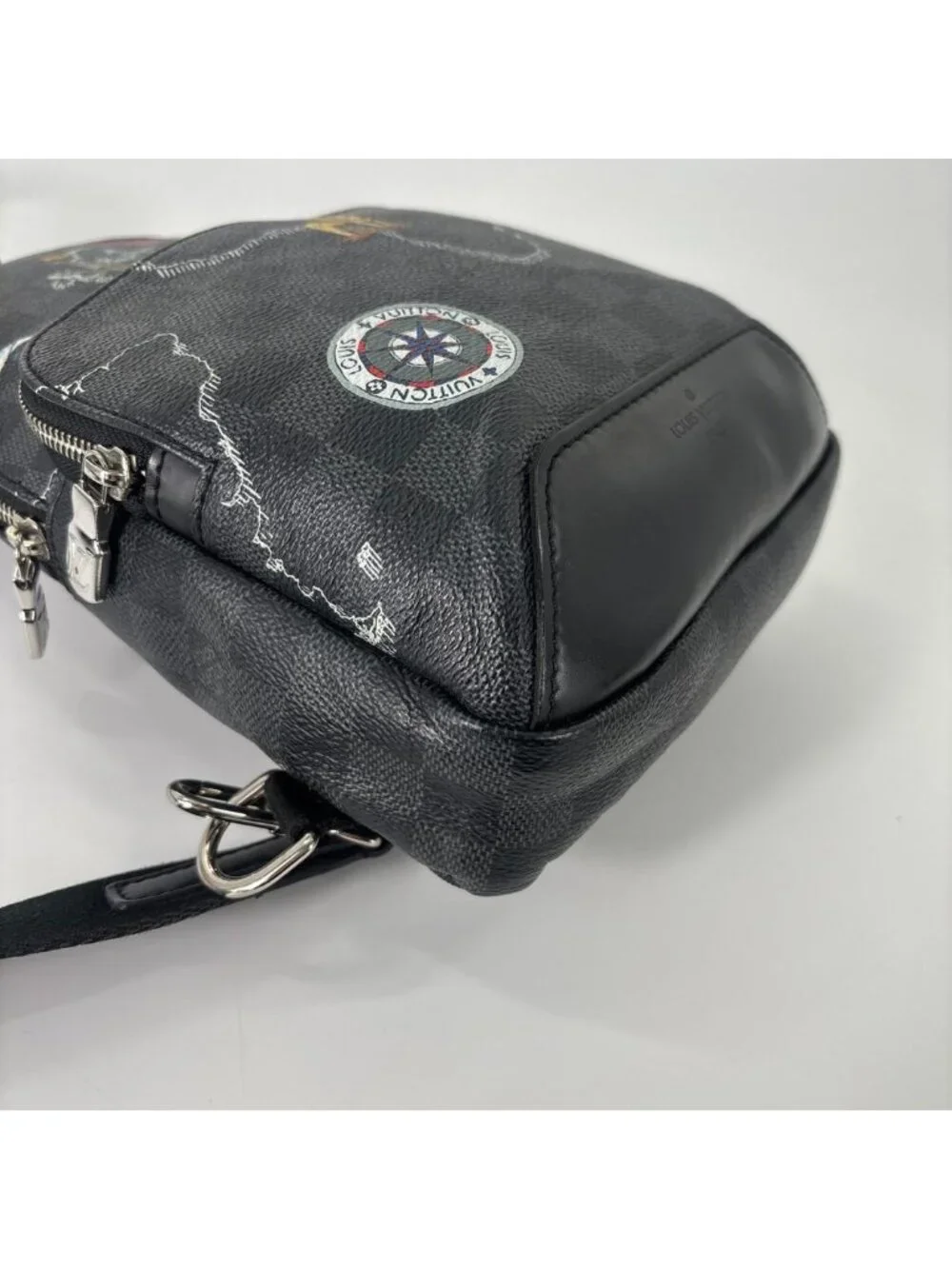 Louis Vuitton Super Damier Graphite Sling Bag Black